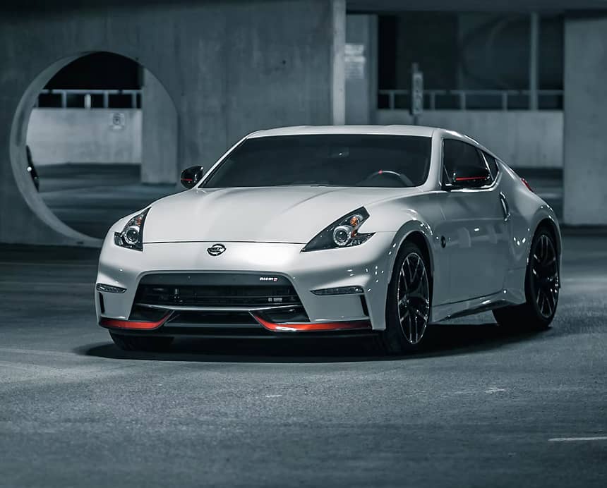 Parked Nissan at Night